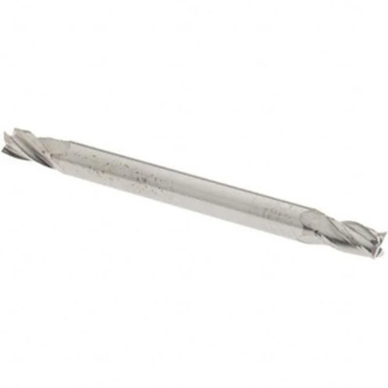 OSG 7/64, 7/32 LOC, 1/8 Shank Diam, 1-1/2 OAL, 4 Flute, Solid Carbide Square End Mill Double End, Uncoated, Spiral Fl...